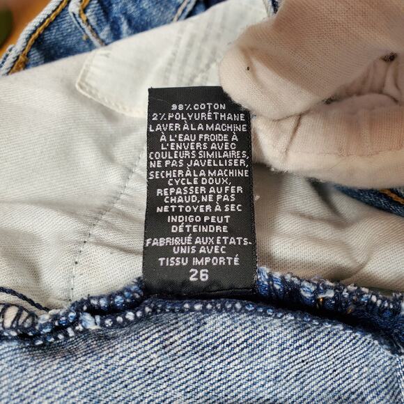 Nili Lotan Vianca Flare Leg Raw Hem Jeans Venice Wash Blue Denim USA Size 26 - Picture 11 of 11